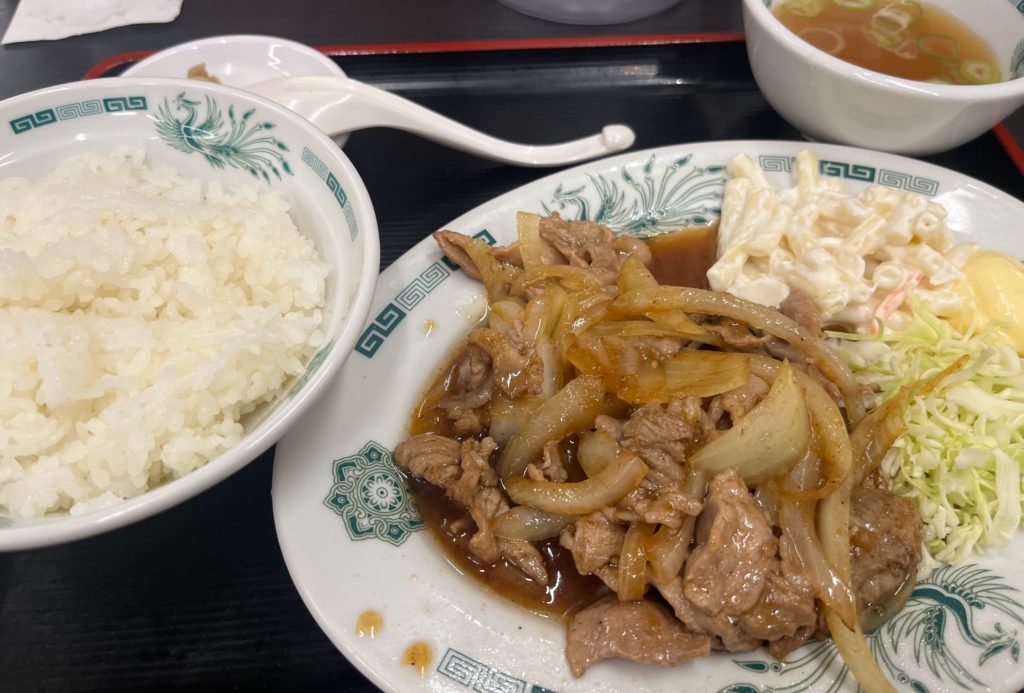 日高屋の生姜焼き　神田店