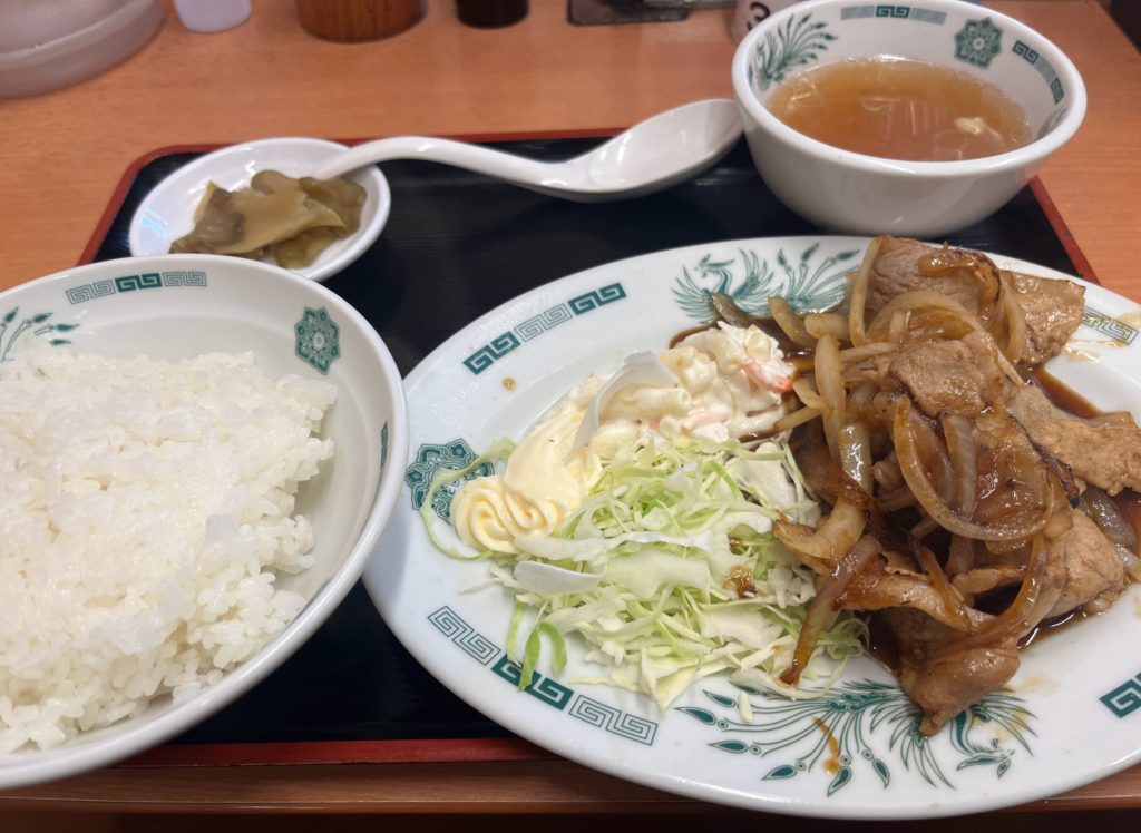 日高屋　浅草橋店の生姜やき