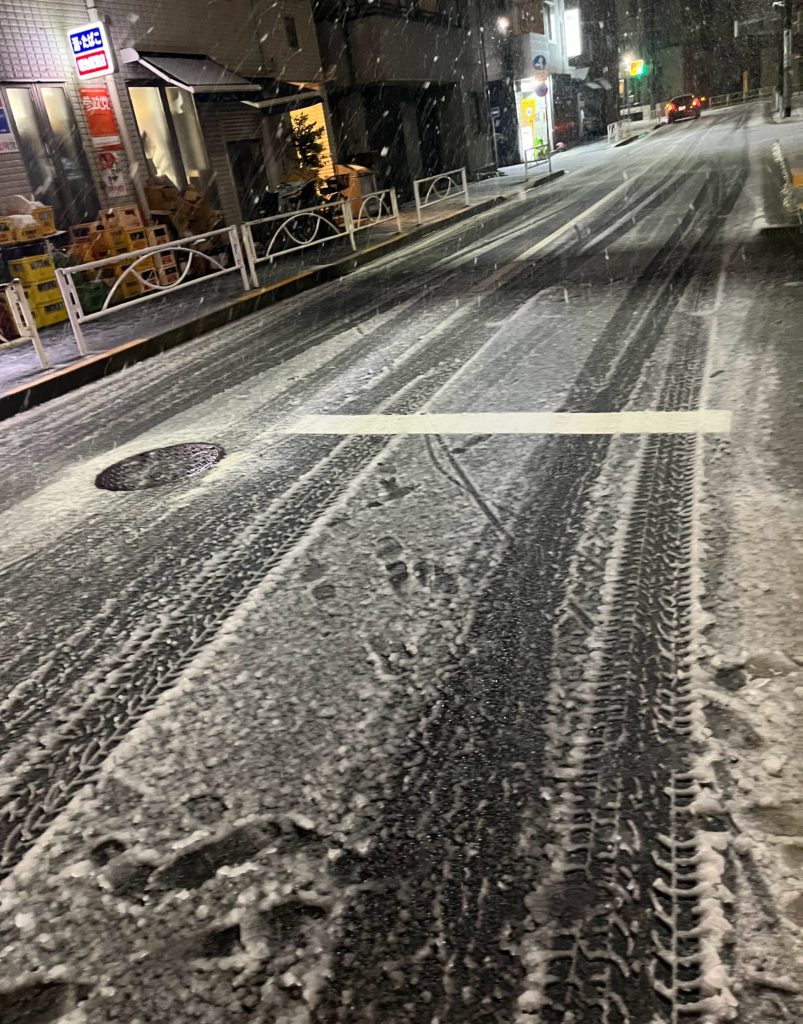 令和6年初雪　都内