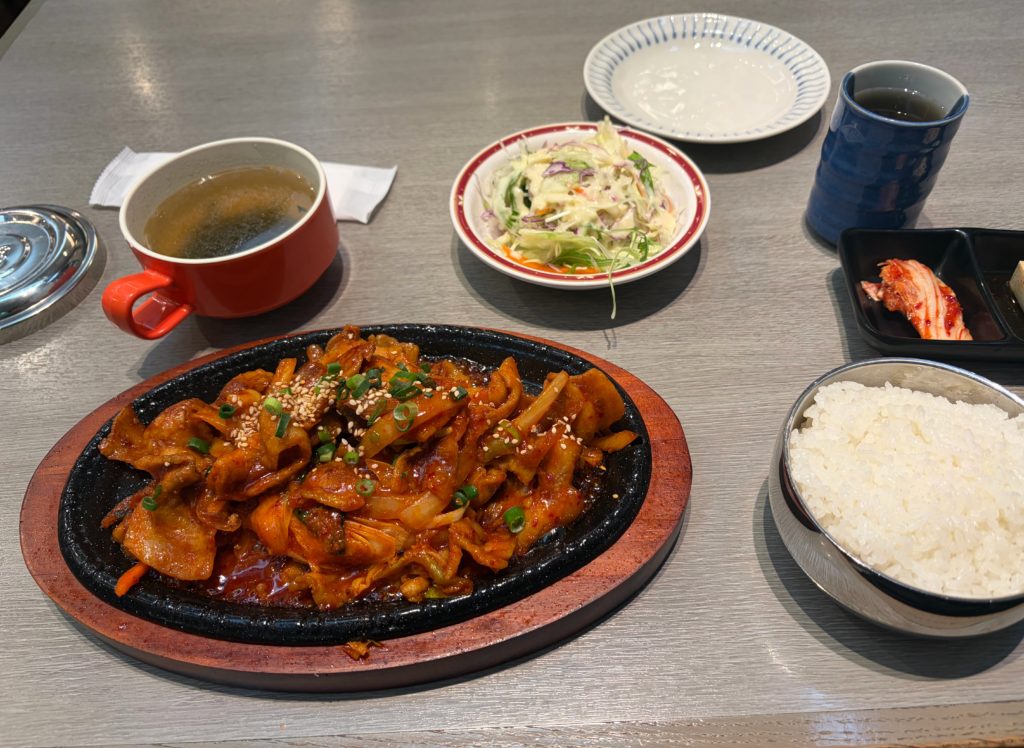 韓国料理のランチ