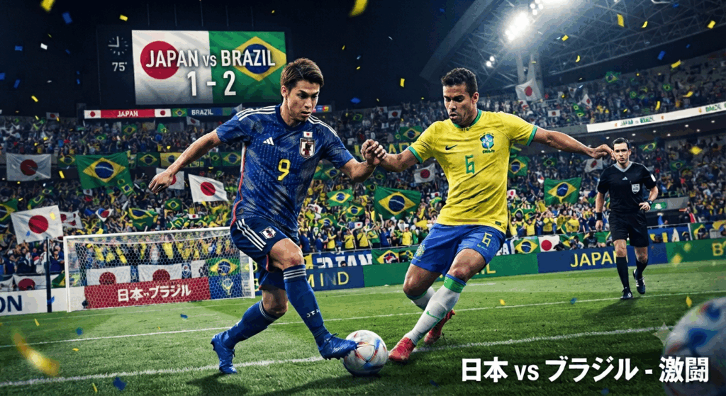 ブラジル戦　逆転負け